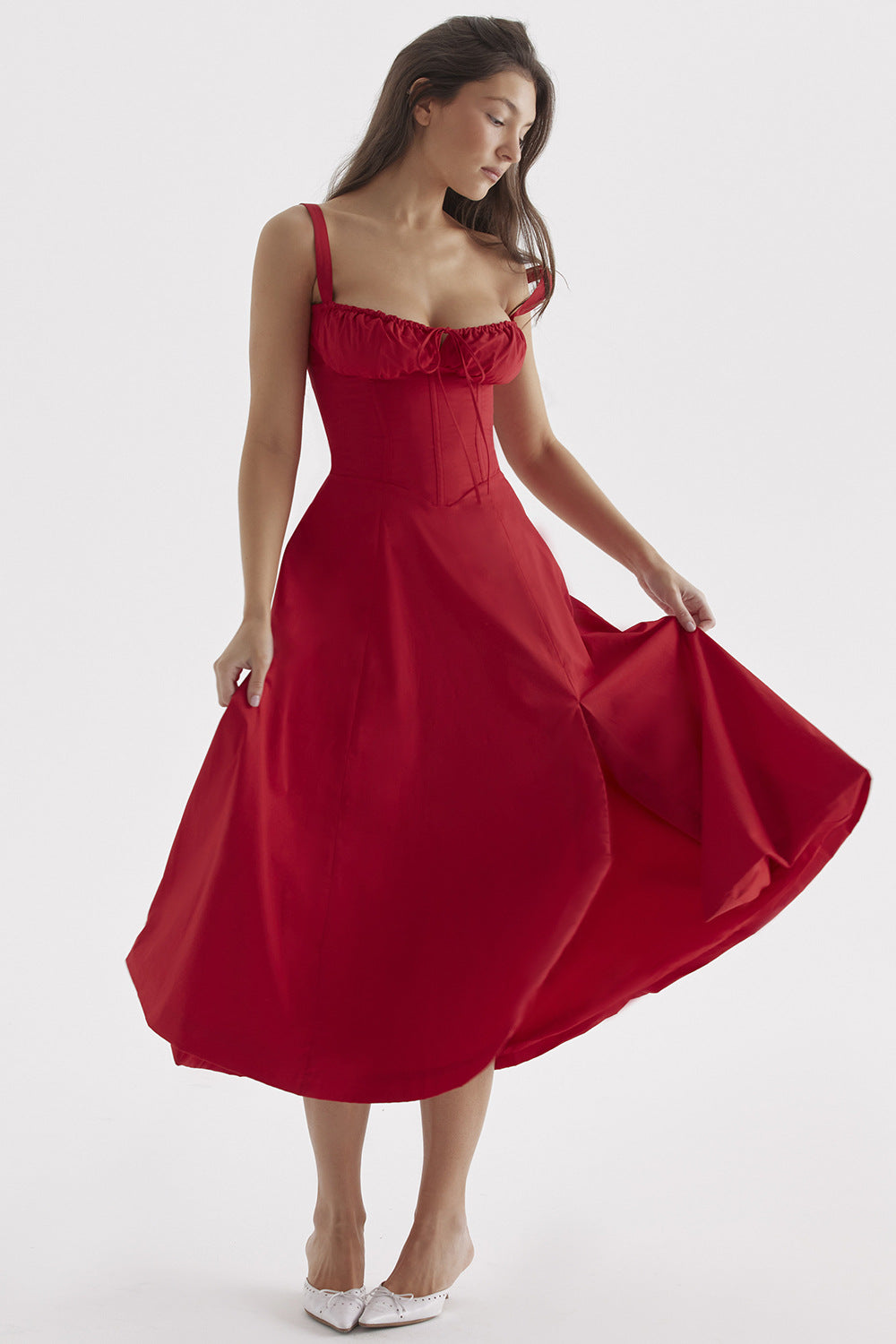 Floraviva™ – Kleid Damen Hochzeitsgast mit Floral Print