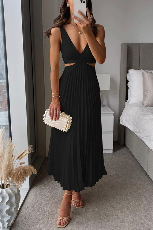 Rumi™ – Damen Abendkleid Lang aus Falten-Satin Elegante Silhouette-4