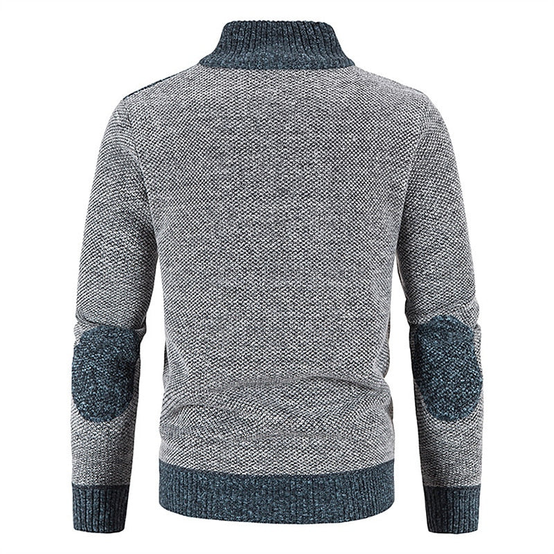 Wollweste Herren Reißverschluss Pullover Warm