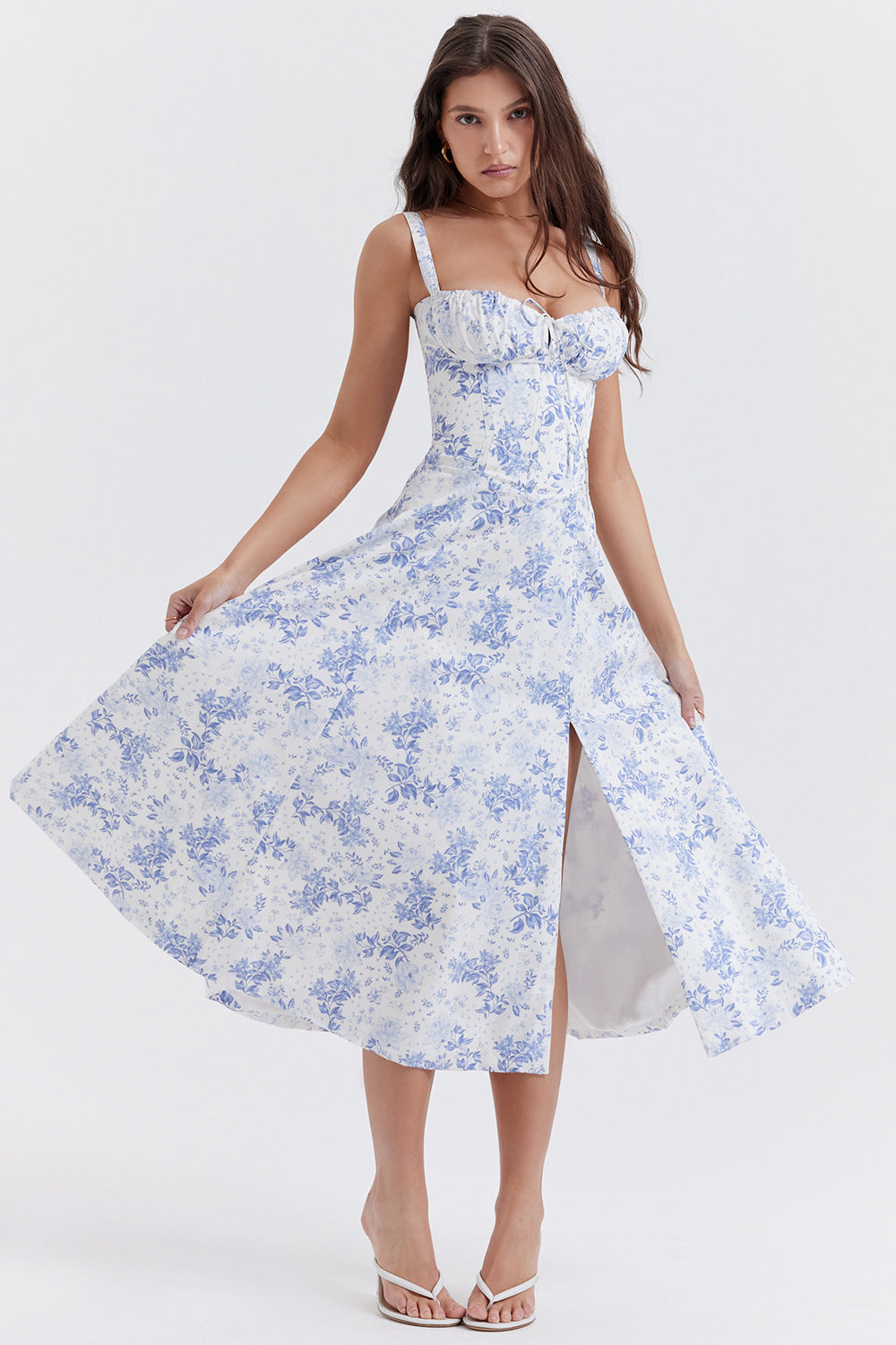 Variant image for Stuttgart™ – Damen Kleid Hochzeitsgast Mit Floral Print & Verstellbaren Riemen-13