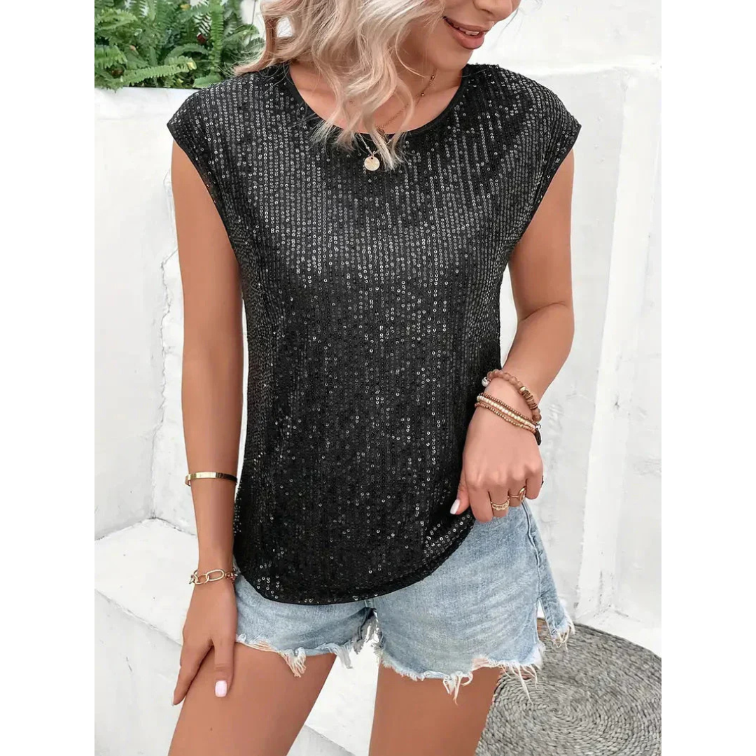 GlamShine™ – Damen Pailletten Top mit Schimmer für Festliche Anlässe 6