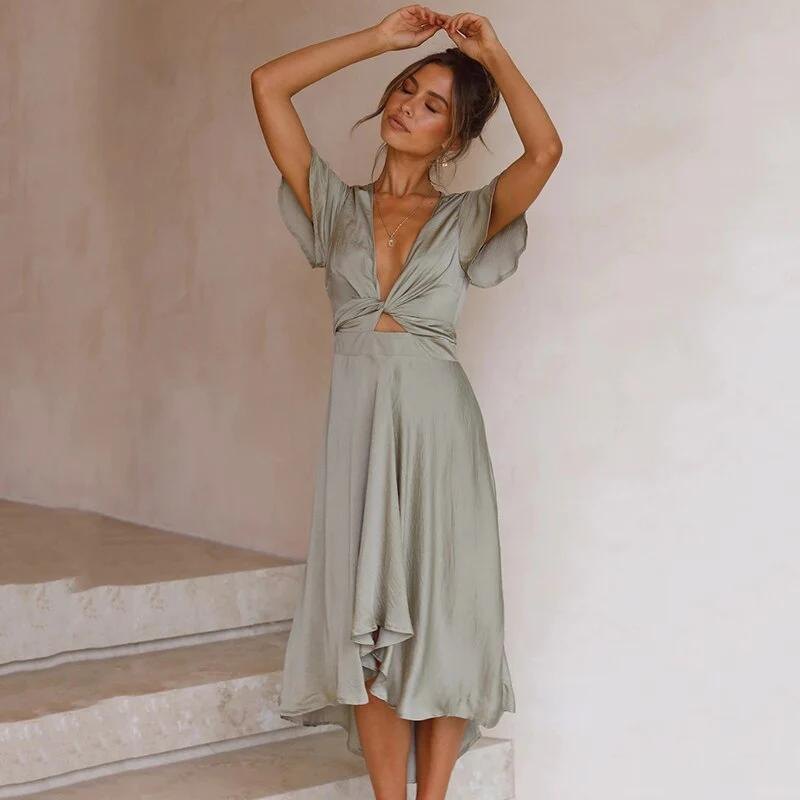 Sassy™ – Damen Vintage-Kleid Fließender Schnitt für Elegante Sommerlooks