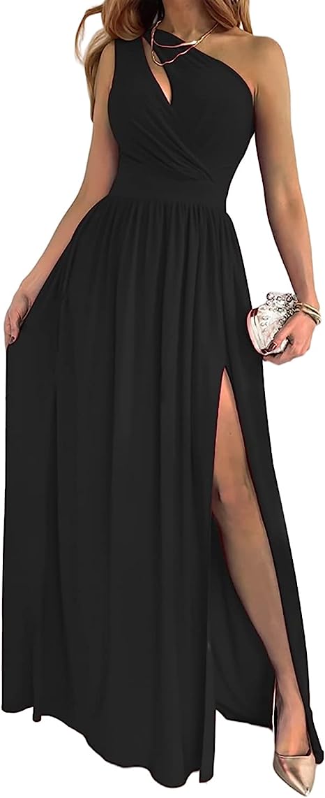 Glamora™ – Damen Abendkleid Ärmellos mit Eleganter Passform & Hohem Schlitz