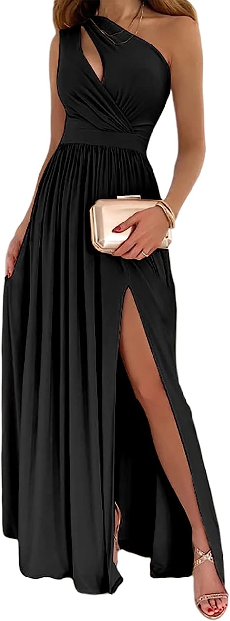 Glamora™ – Damen Abendkleid Ärmellos mit Eleganter Passform & Hohem Schlitz