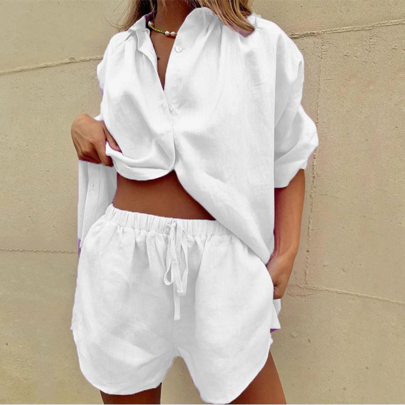 ChicStyle™ – Damen Zweiteiler Elegant mit Atmungsaktivem Button-Down Top 6