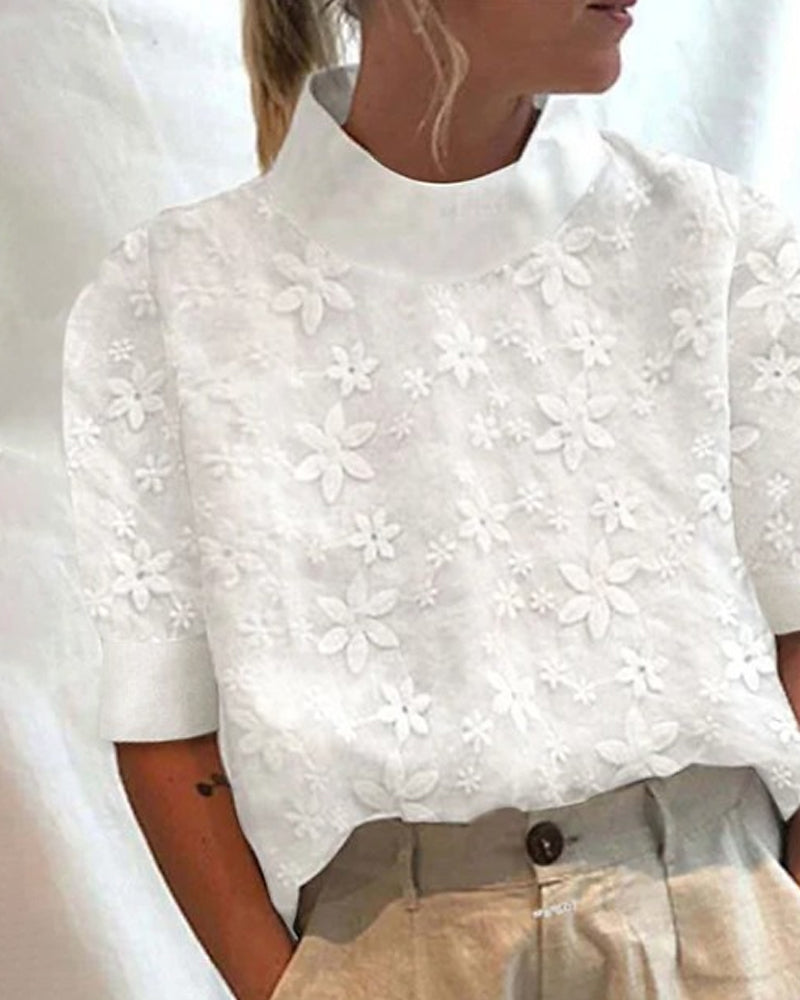 Variant image for Clara™ – Damen Bluse aus Baumwolle mit Stehkragen für Komfort & Stil-1