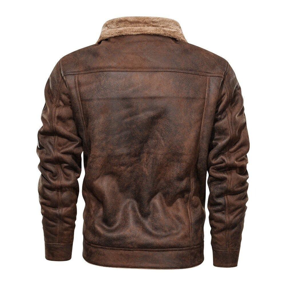 Elarova | Bikerjacke aus Wildleder mit Lambswool-Futter für Herren