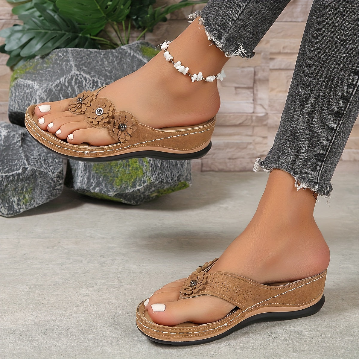 BloomComfort™ – Vintage Damen Sandalen mit Ergonomischem Komfortfußbett