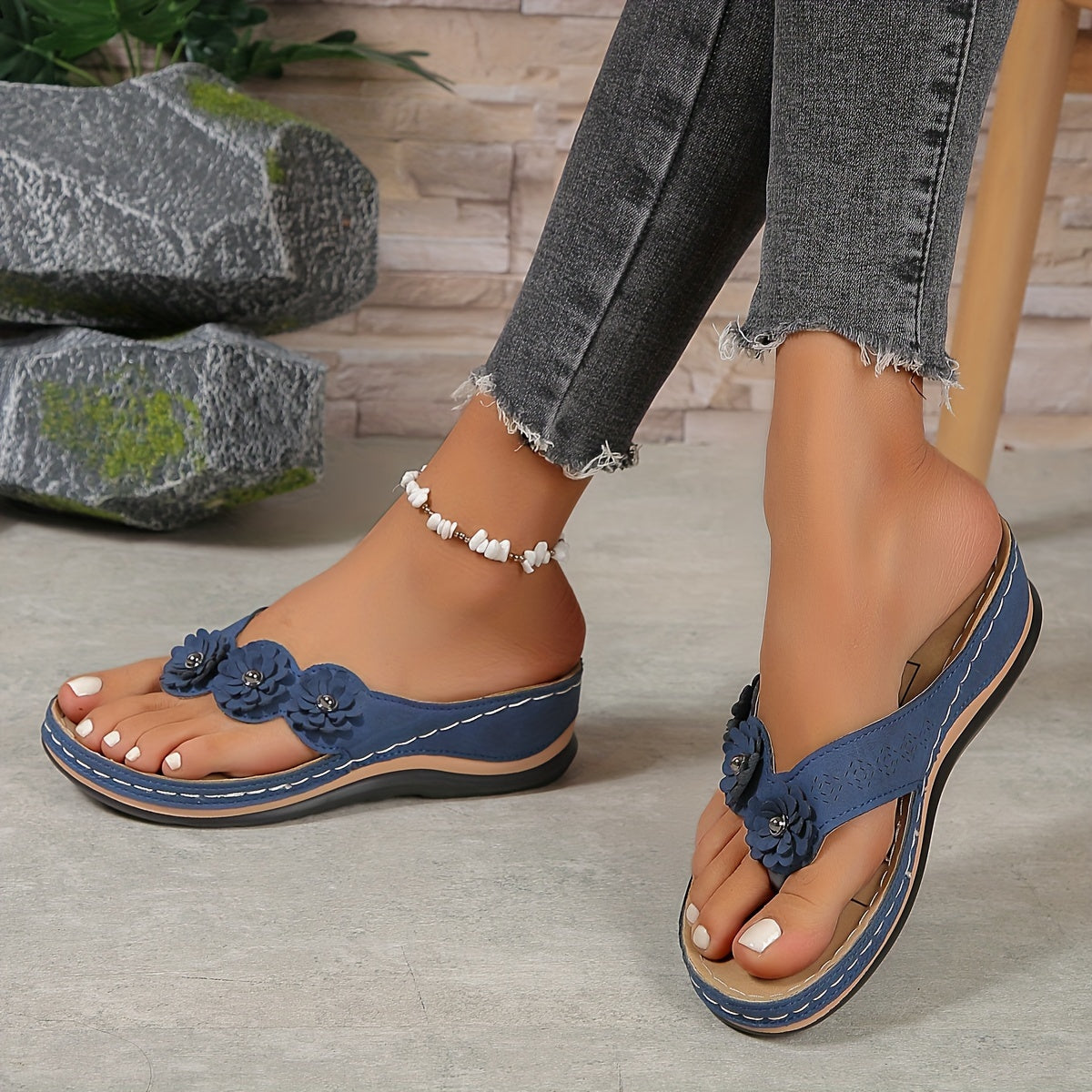 BloomComfort™ – Vintage Damen Sandalen mit Ergonomischem Komfortfußbett