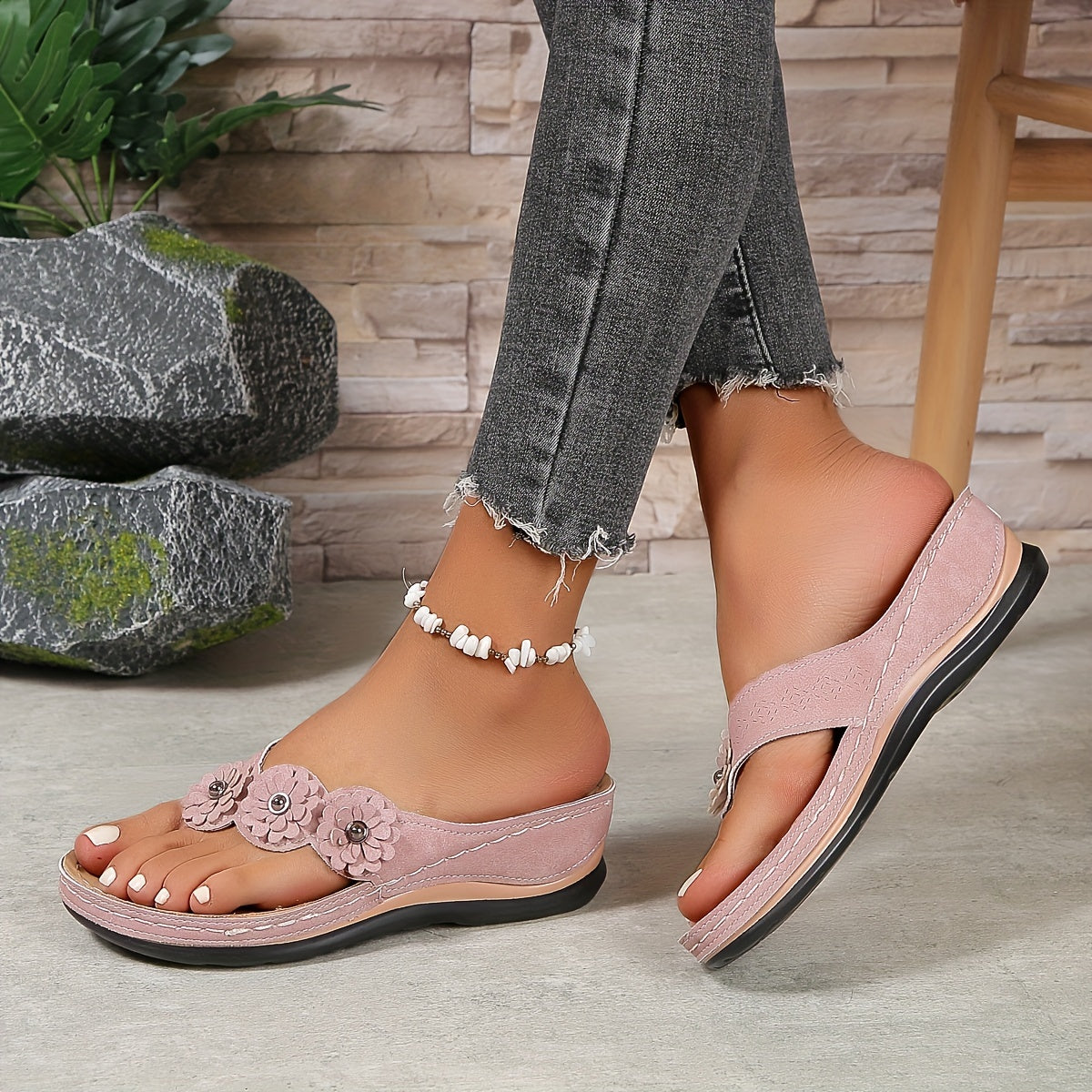 BloomComfort™ – Vintage Damen Sandalen mit Ergonomischem Komfortfußbett