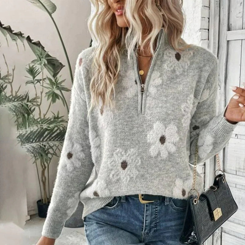 Blumenmuster-Pullover Aurora für den Frühling
