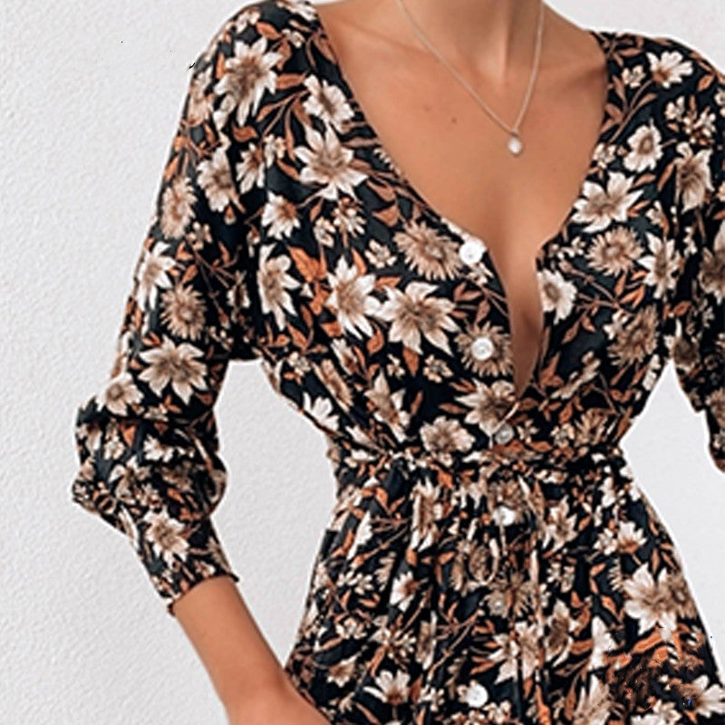 Boho Blumenpartykleid von Elarova für Damen