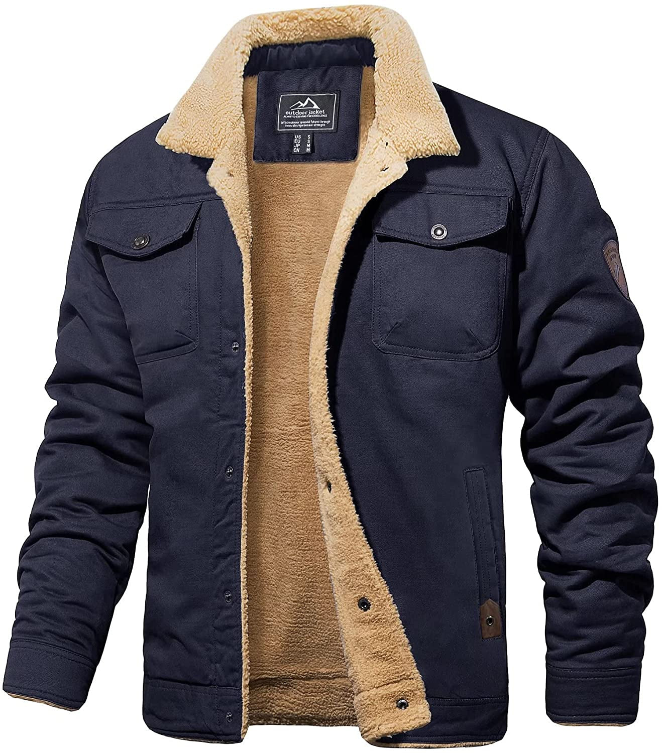 Elarova | Bomberjacke mit Wollfutter für Herren