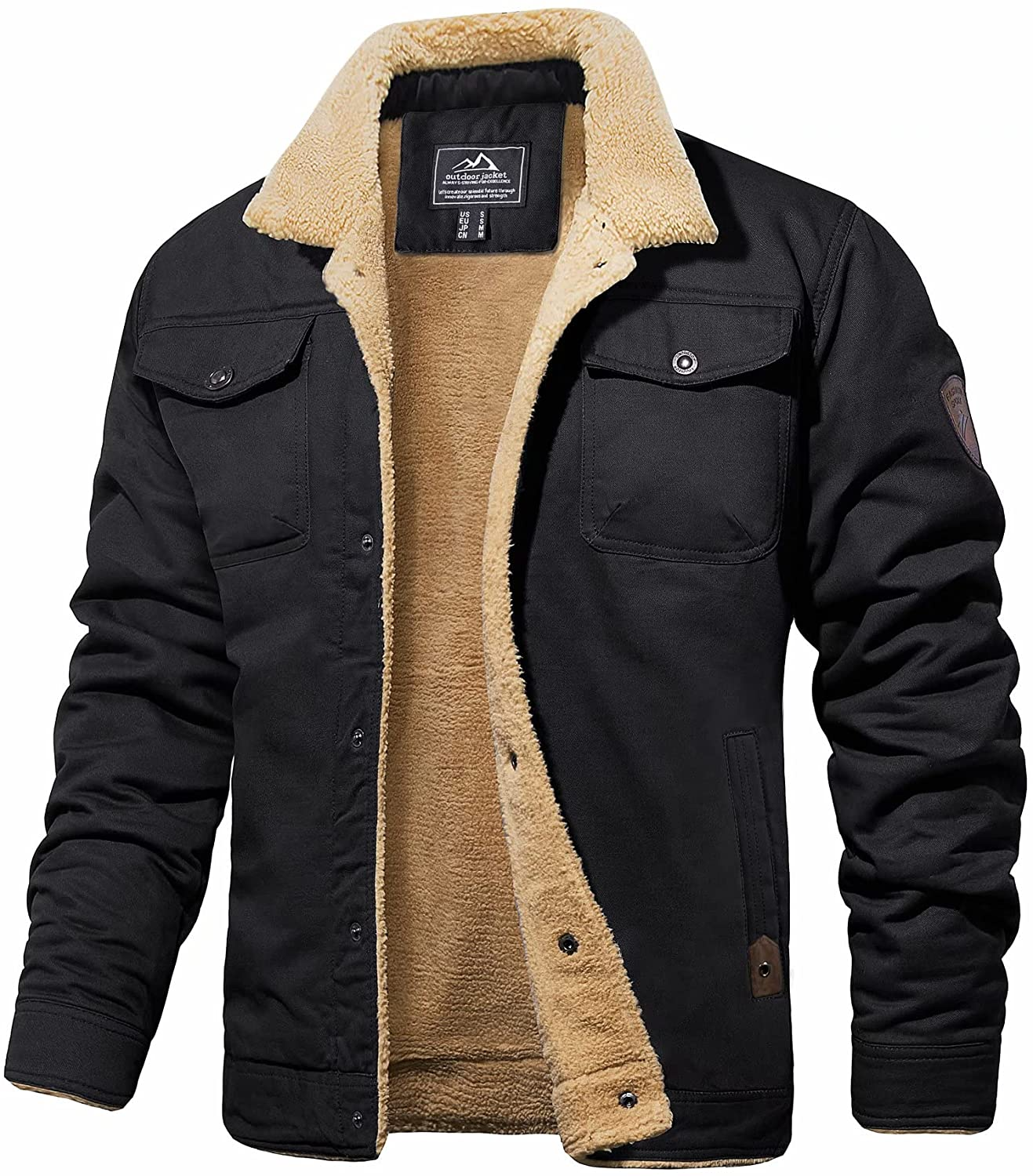 Elarova | Bomberjacke mit Wollfutter für Herren