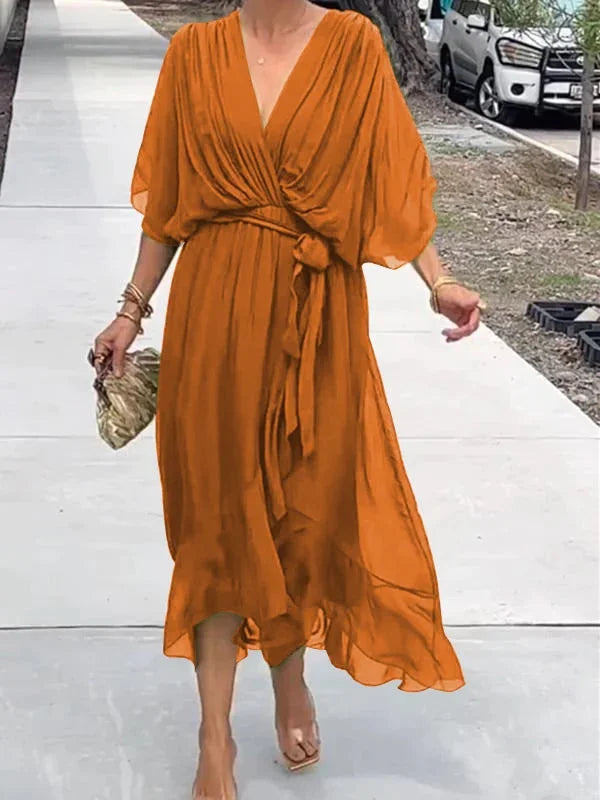 Variant image for Chicélegance™ – Damen Kleid Hochzeitsgast aus Leichter Seide für Elegante Anlässe-57