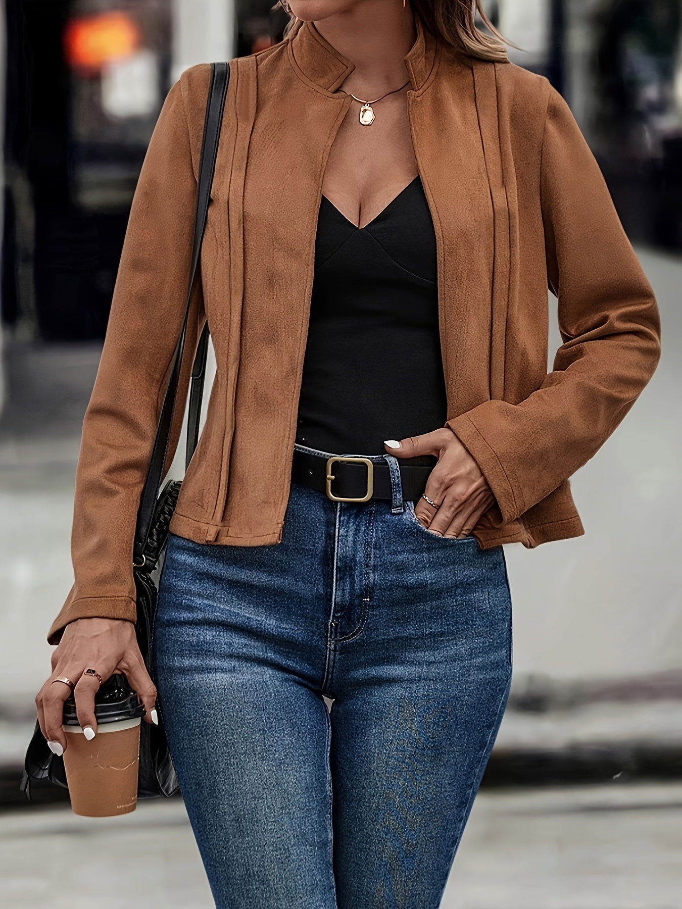 ClassyBelle™ – Elegante Damen Kurzjacke mit modischem Stehkragen