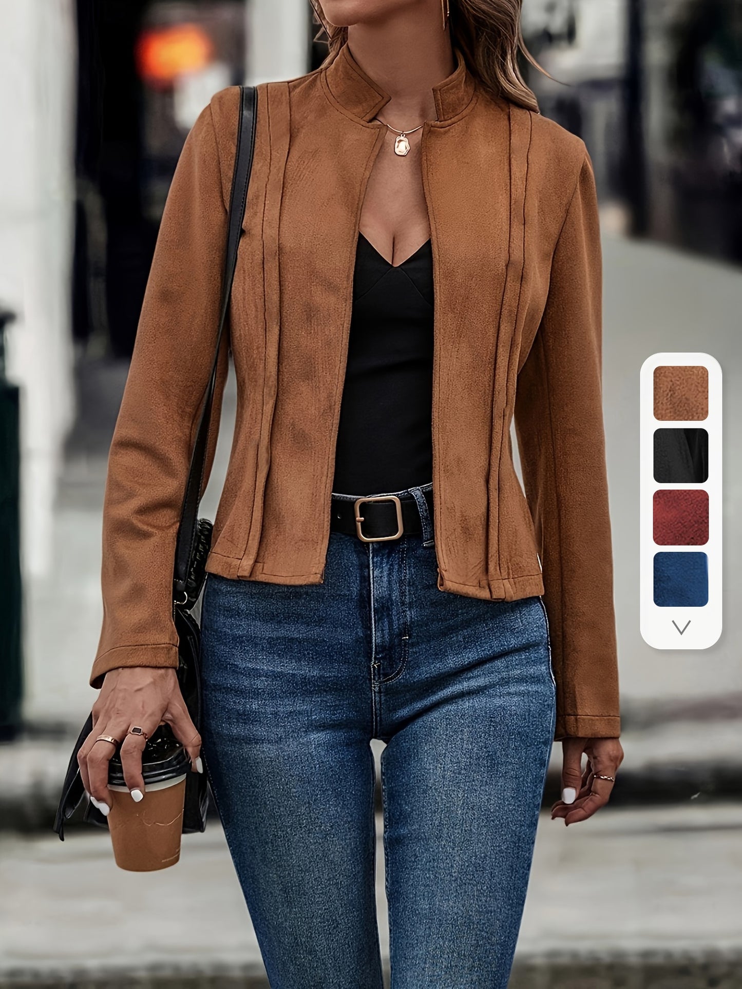 ClassyBelle™ – Elegante Damen Kurzjacke mit modischem Stehkragen