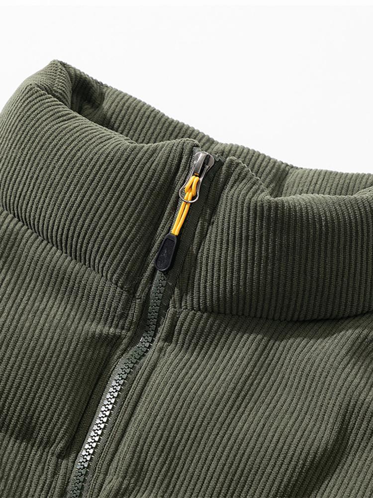 Elarova | Cord-Pufferjacke für Herren