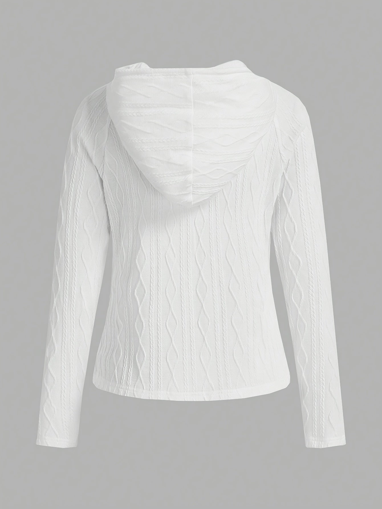 CozyCharm™ – Damen Kapuzenjacke mit Zipper und Strickoptik