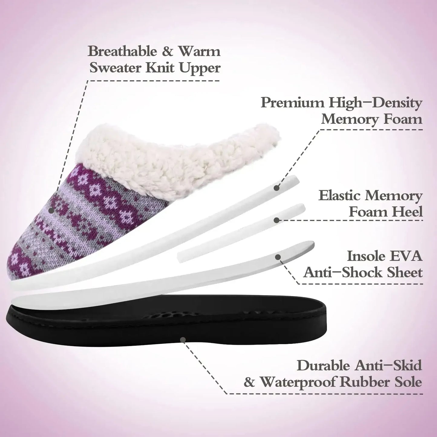 CozyCloud™ – Warme Hausschuhe fur Damen mit Fubbett