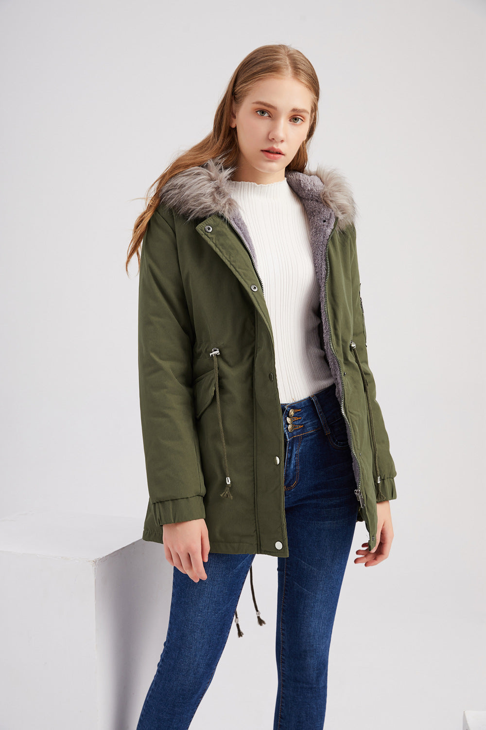 Elarova | Damen-Parka mit Kapuze