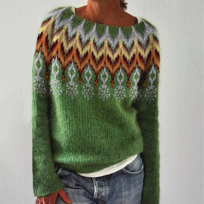 Damen Pullover | Moderner Strick mit Rundhalsausschnitt