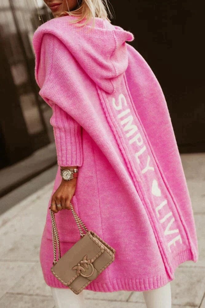 Elarova | Damen-Strickjacke mit Kapuze