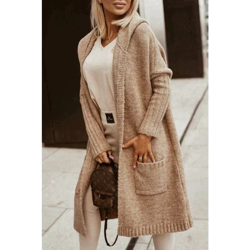 Elarova | Damen-Strickjacke mit Kapuze