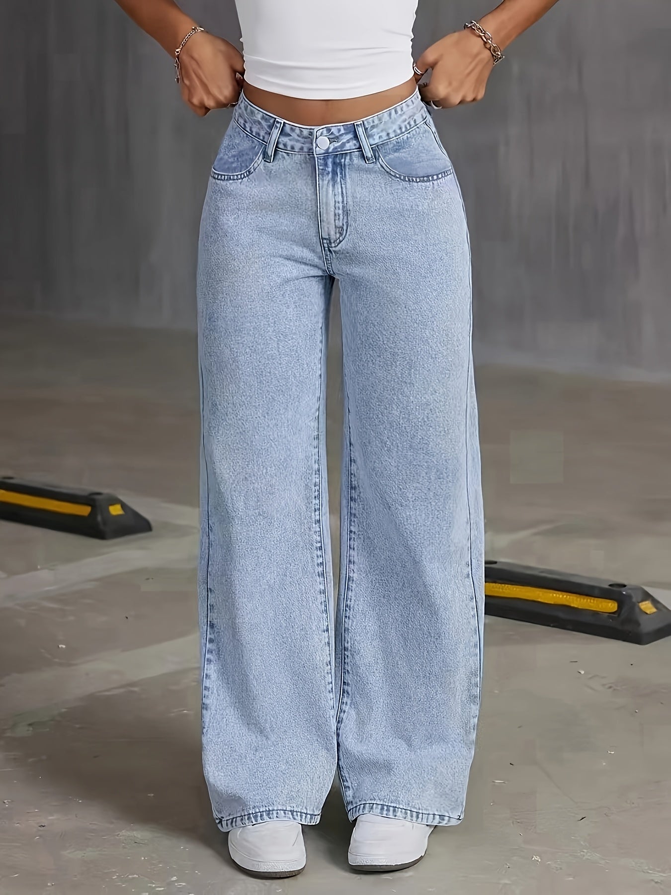 DenimEase™ – Die Perfekte Baggy Jeans für Damen