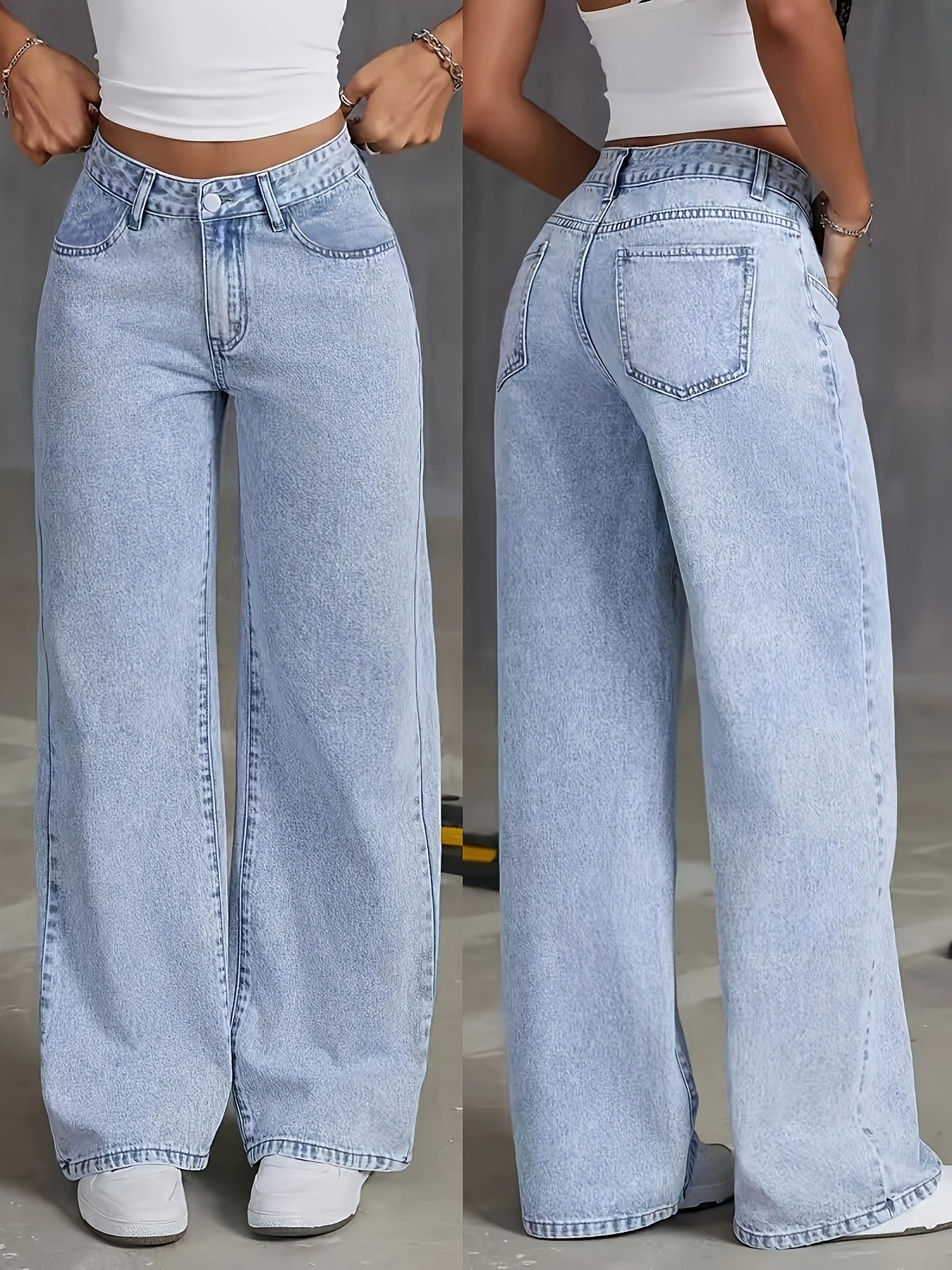 DenimEase™ – Die Perfekte Baggy Jeans für Damen