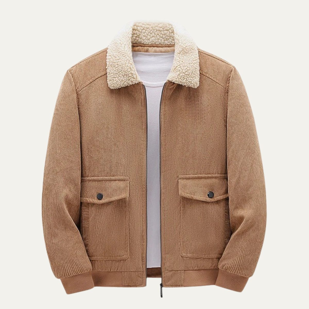 Die Napoli Herren-Wintercordjacke mit Fleecekragen