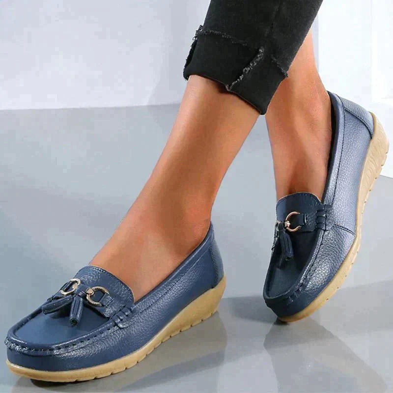 Einfache Leder-Slipper-Wanderschuhe - Azami