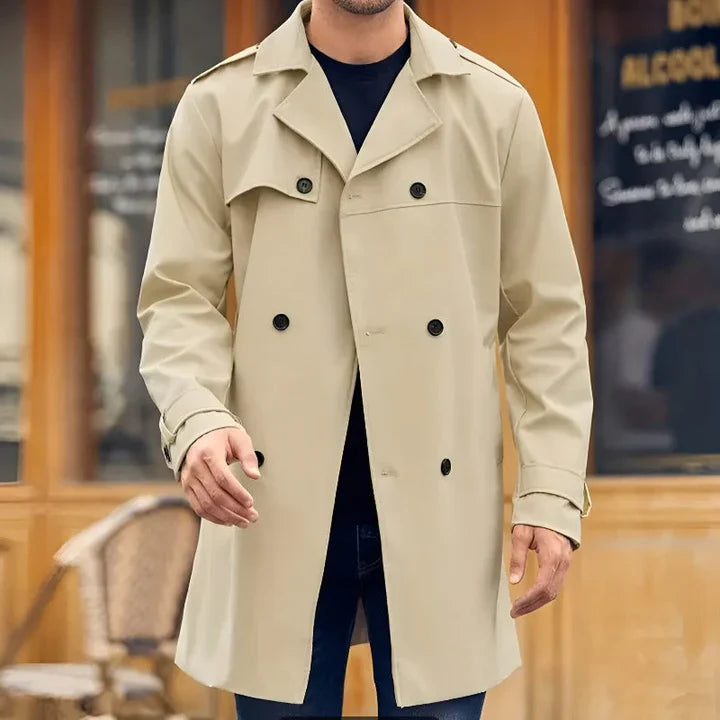 Elarova | Einreihiger Trenchcoat für Herren