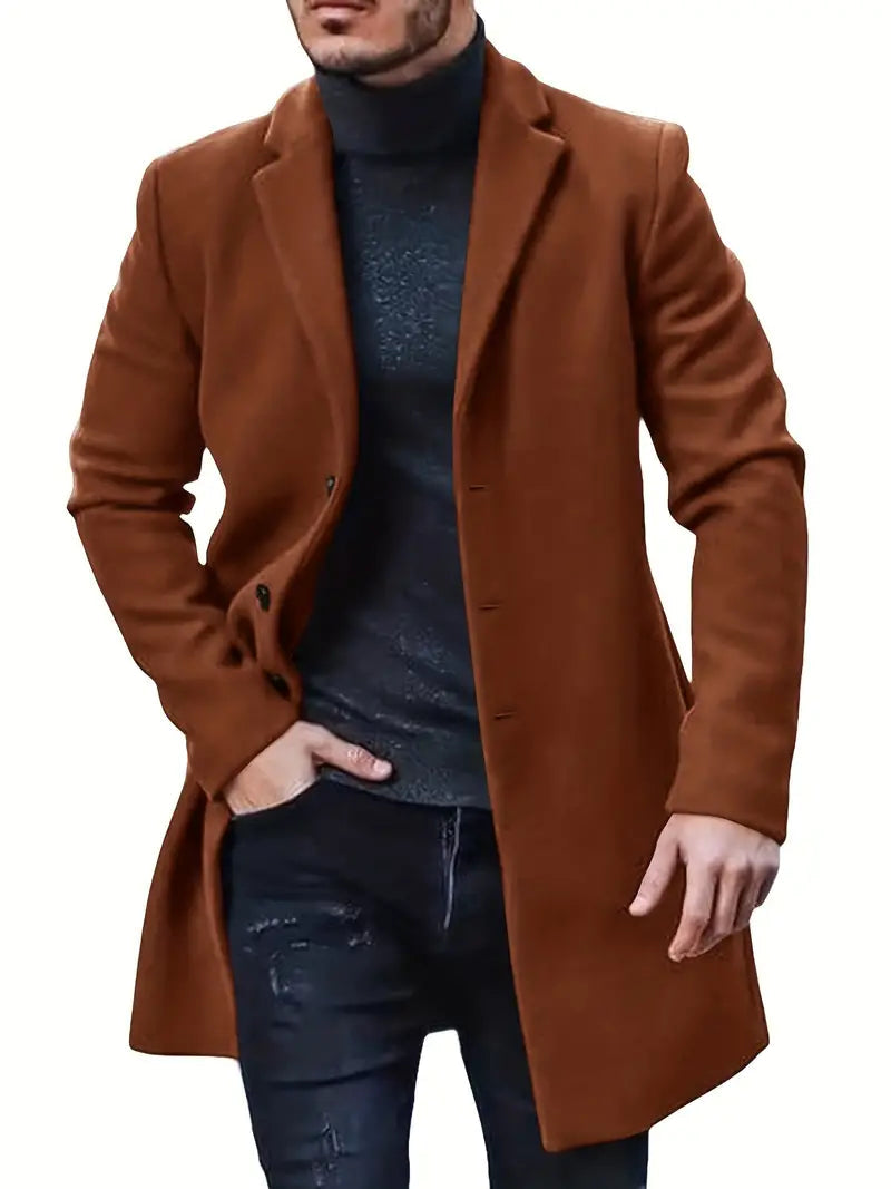 Elarova | Einreihiger Trenchcoat für Herren