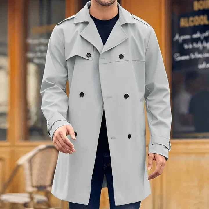 Elarova | Einreihiger Trenchcoat für Herren