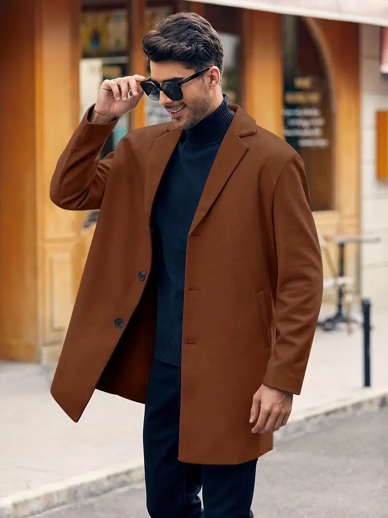 Elarova | Einreihiger Trenchcoat für Herren