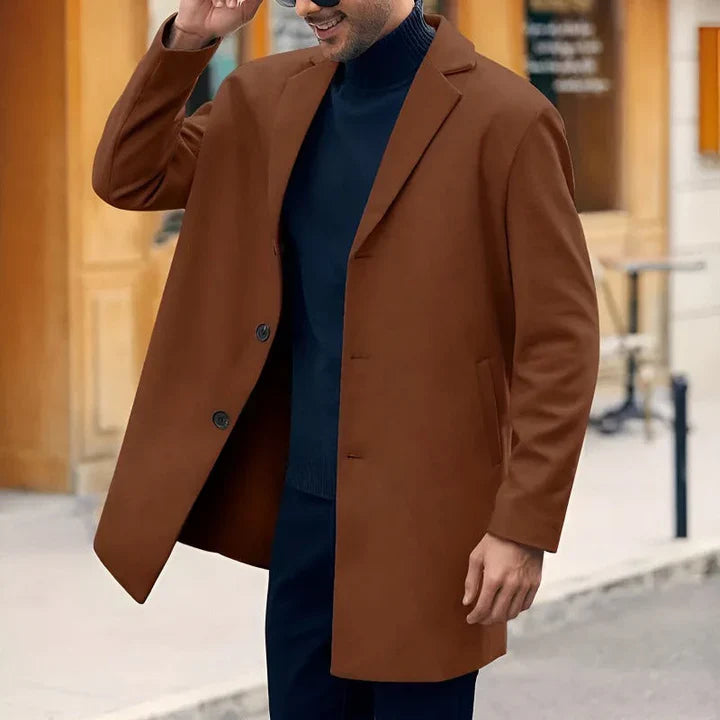 Elarova | Einreihiger Trenchcoat für Herren