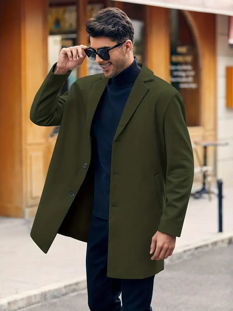 Elarova | Einreihiger Trenchcoat für Herren