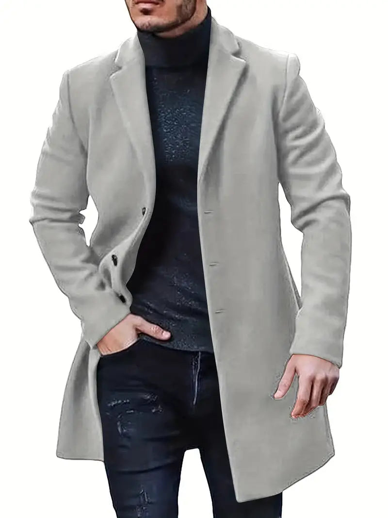 Elarova | Einreihiger Trenchcoat für Herren