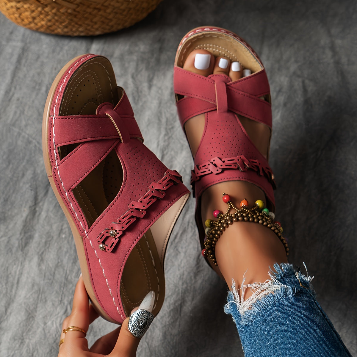 Elanea™ – Frauen Sommerschuhe Atmungsaktive Sandalen mit Plattform 3