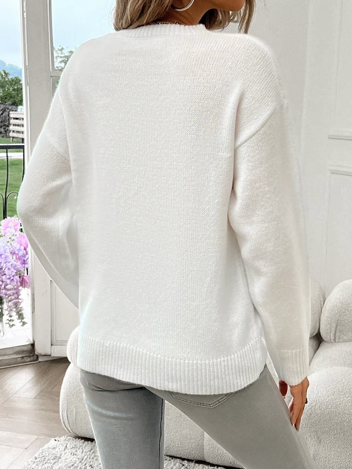 Elarova | Baumwollstrickpullover Mit Rundhalsausschnitt