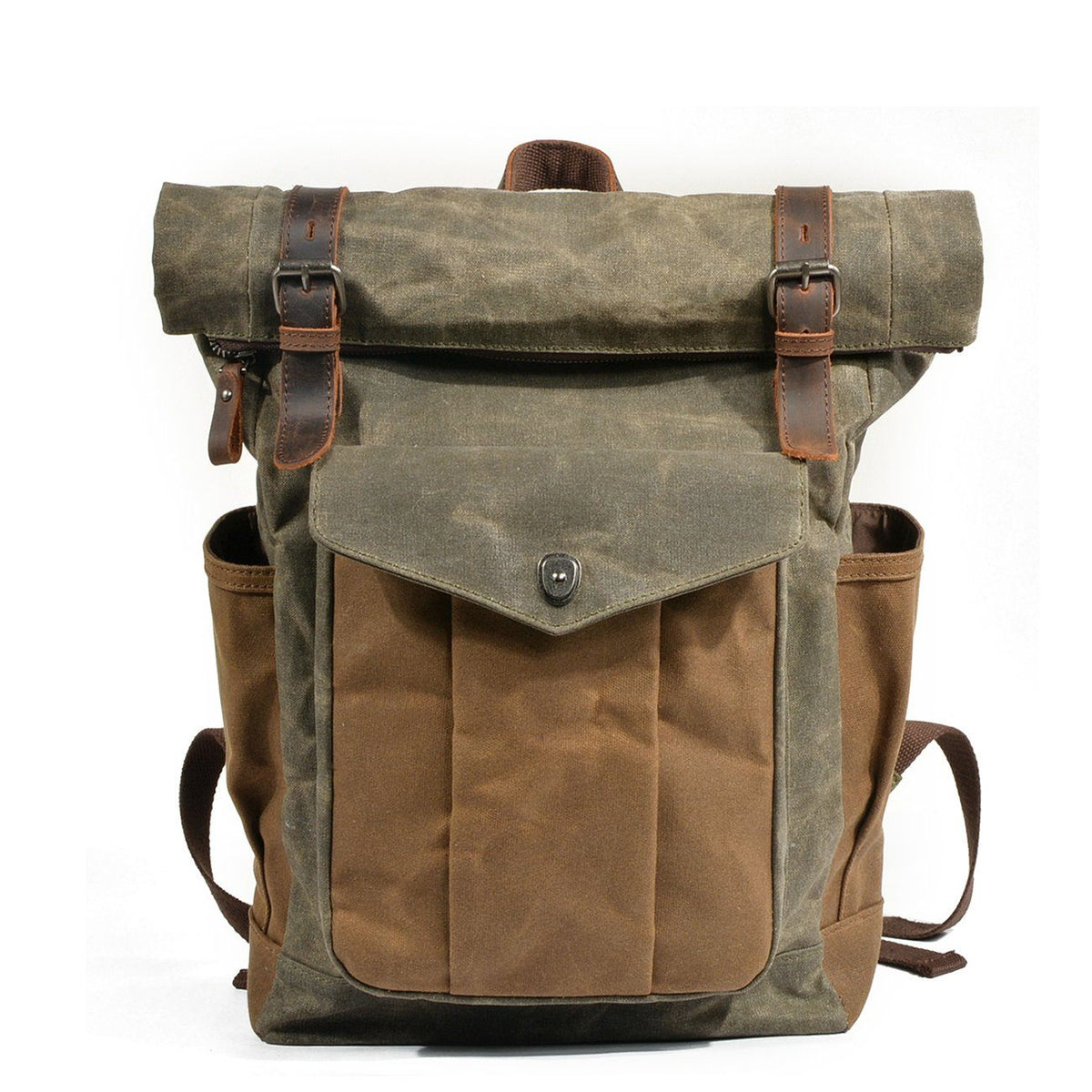 Elarova | Canvas Rolltop Rucksack LundaStyle Nachhaltig und stilvoll für Abenteurer