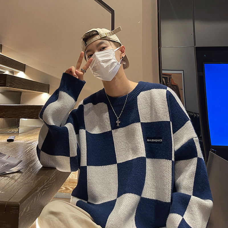 Elarova | Colorblock-Pullover mit Rundhalsausschnitt für Herren