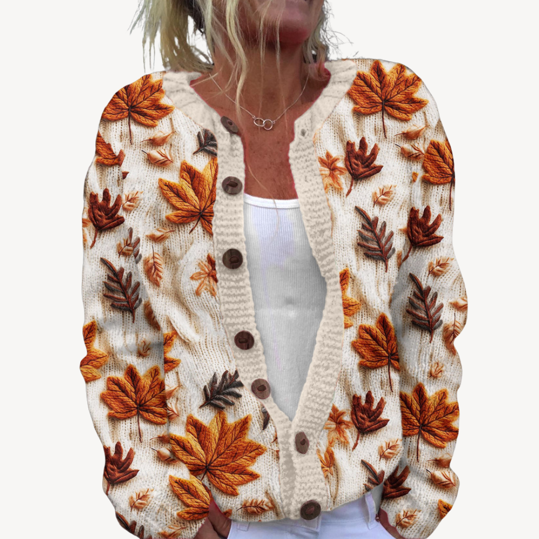 Elarova | Damen-Cardigan mit Blumenstickerei
