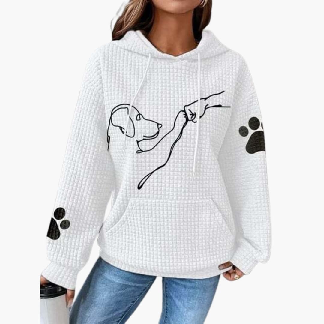 Elarova | Damen Hoodie mit Kordelzug Kapuze und Kängurutasche