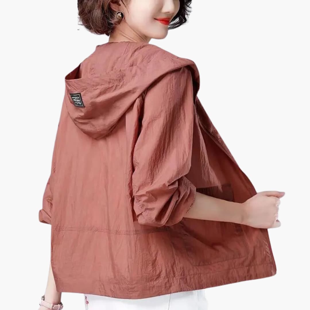 Elarova | Damen Kapuzenjacke mit offener Vorderseite und aufgesetzten Taschen