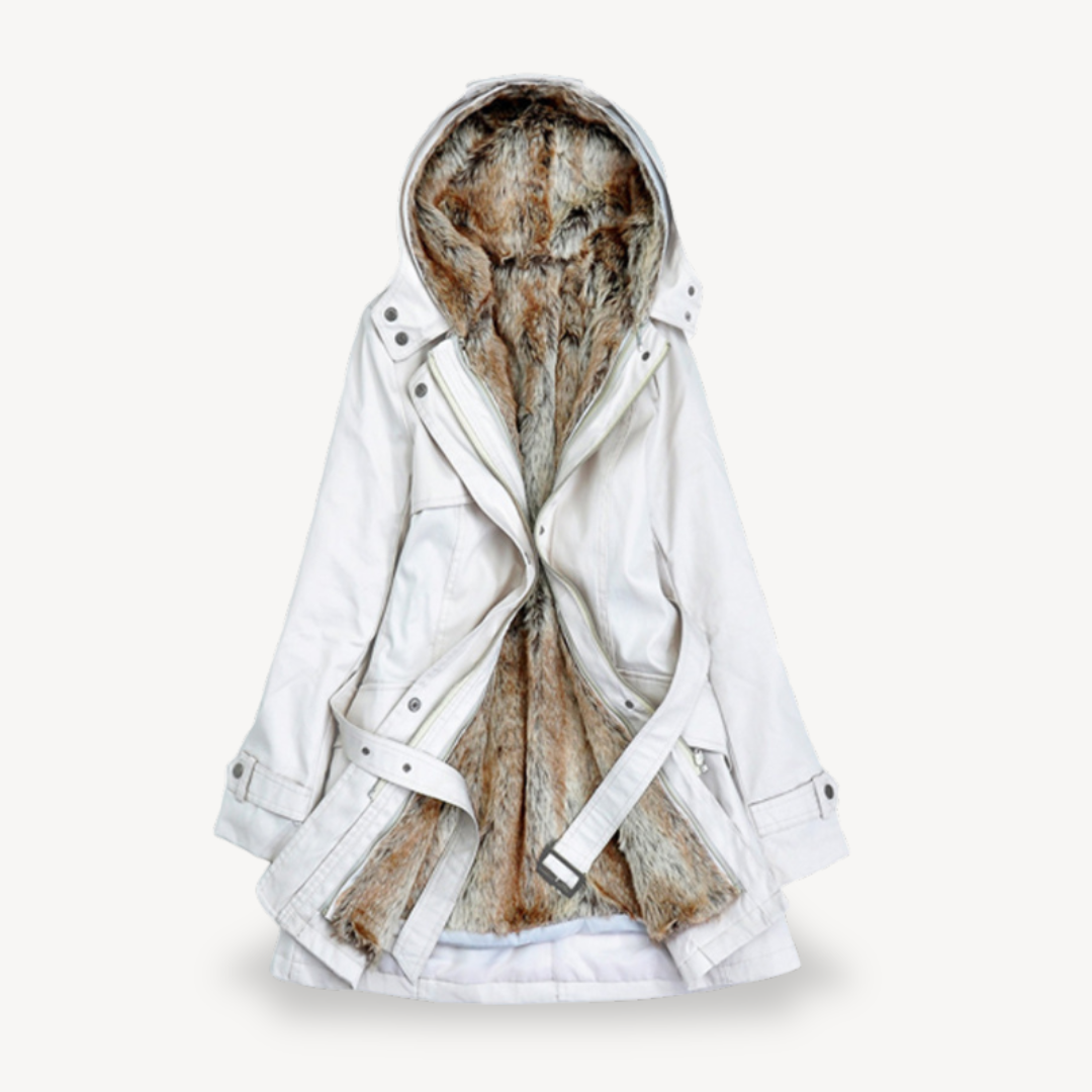 Elarova | Damen-Parka mit Kunstpelzfutter