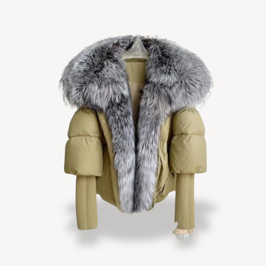 Elarova | Damen Pufferjacke aus Kunstpelz
