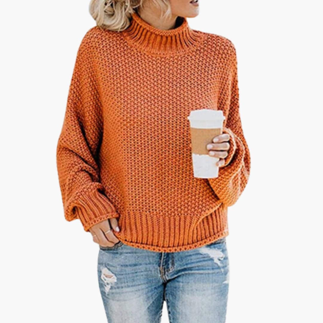 Elarova | Damen Pullover mit Rollkragen