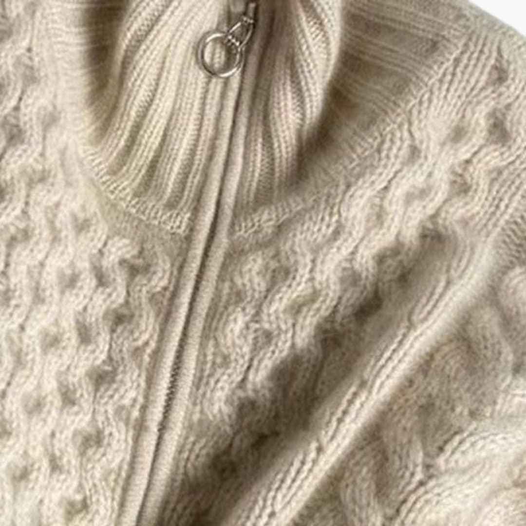 Elarova | Damen Strickjacke mit Reißverschluss und hohem Kragen